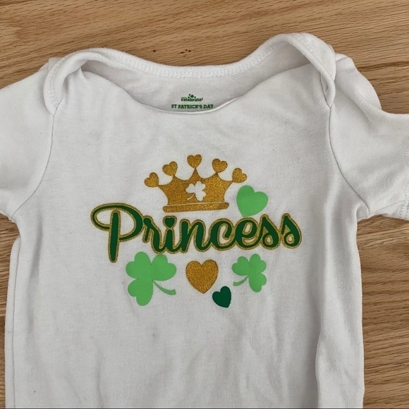 Irish Princess Onesie 24 months Baby Girl White St. Patrick’s Day - Picture 2 of 4